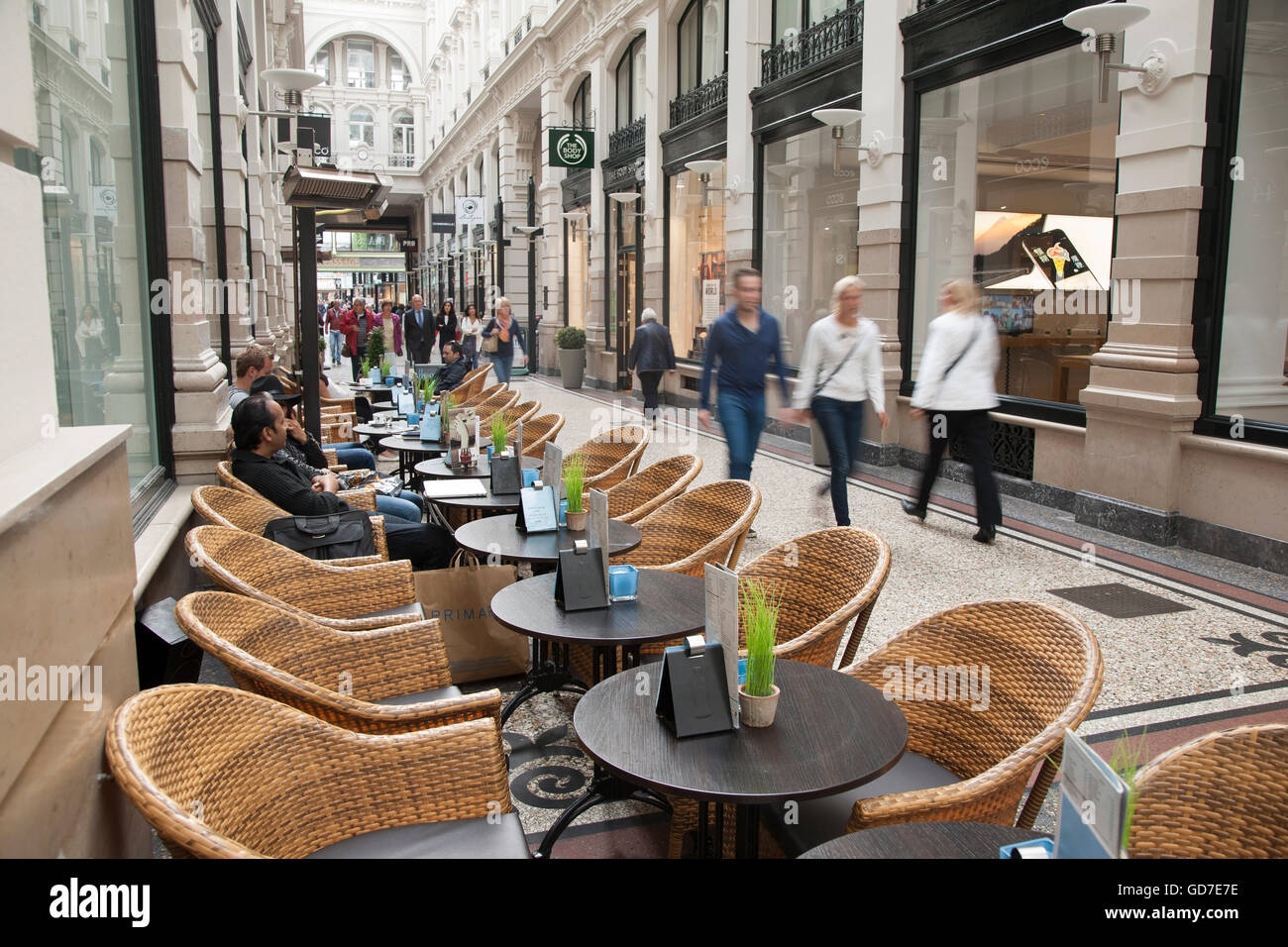 Cafe In Passage Shopping Gallery Den Haag The Hague Holland Netherlands Stock Photo Alamy