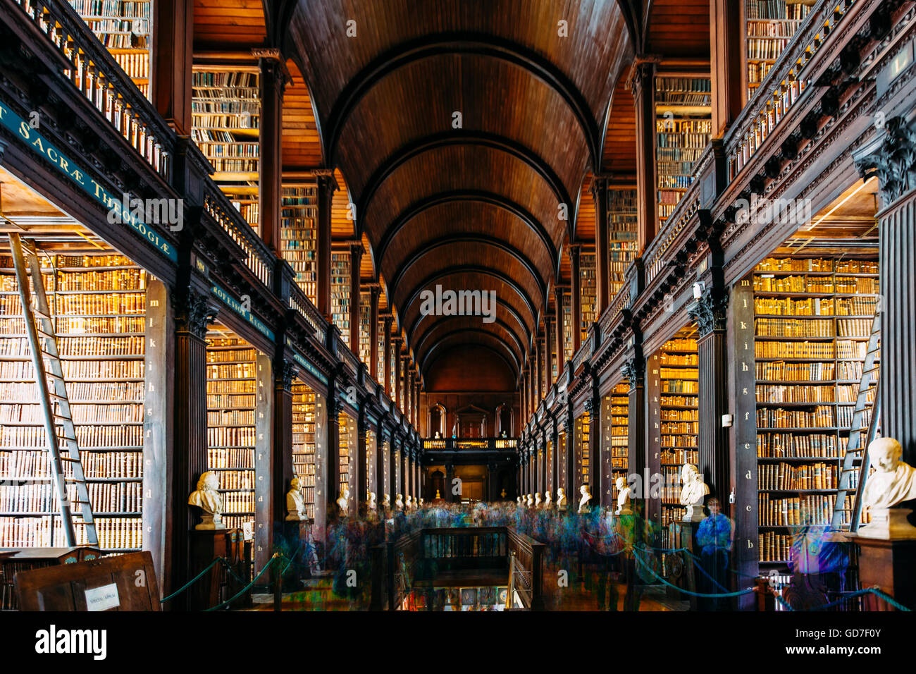Old library in Trinity College, Dublin Stock Photo