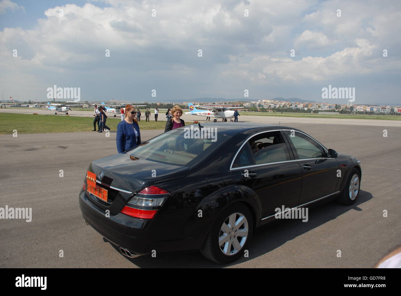Turkish Air Force official car at the Turkish Air Association-THK Etimesgut Airport during the Air Festival Stock Photo
