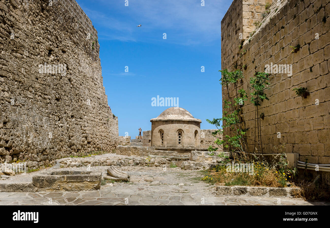 Castle at Kyrenia on the Northern Coast of Cyprus. Stock Photo