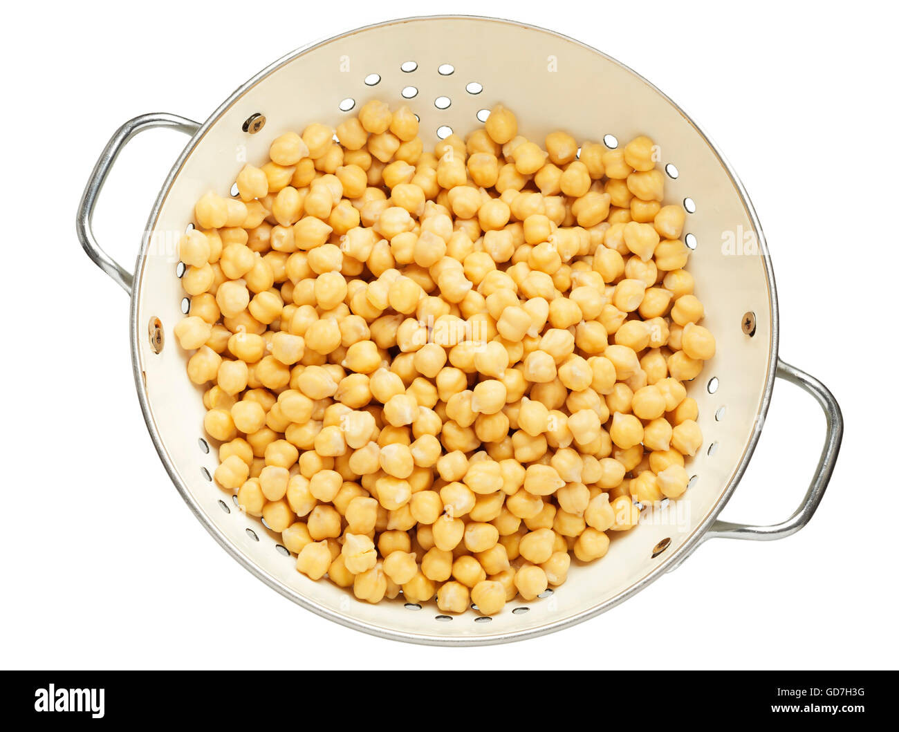 chickpeas in a colander Stock Photo