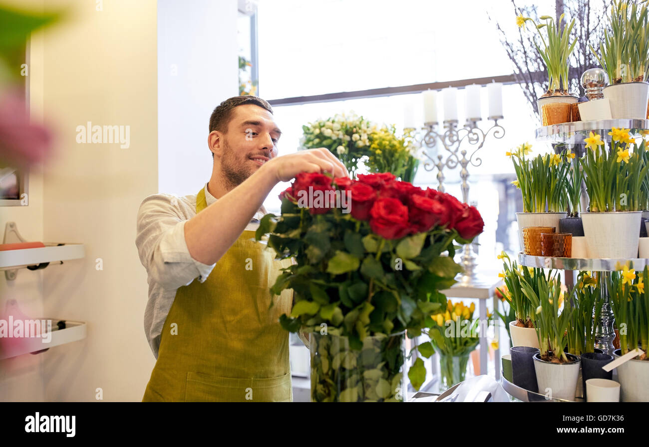 Handyman With Roses Florist working roses hi-res stock photography and images - Alamy