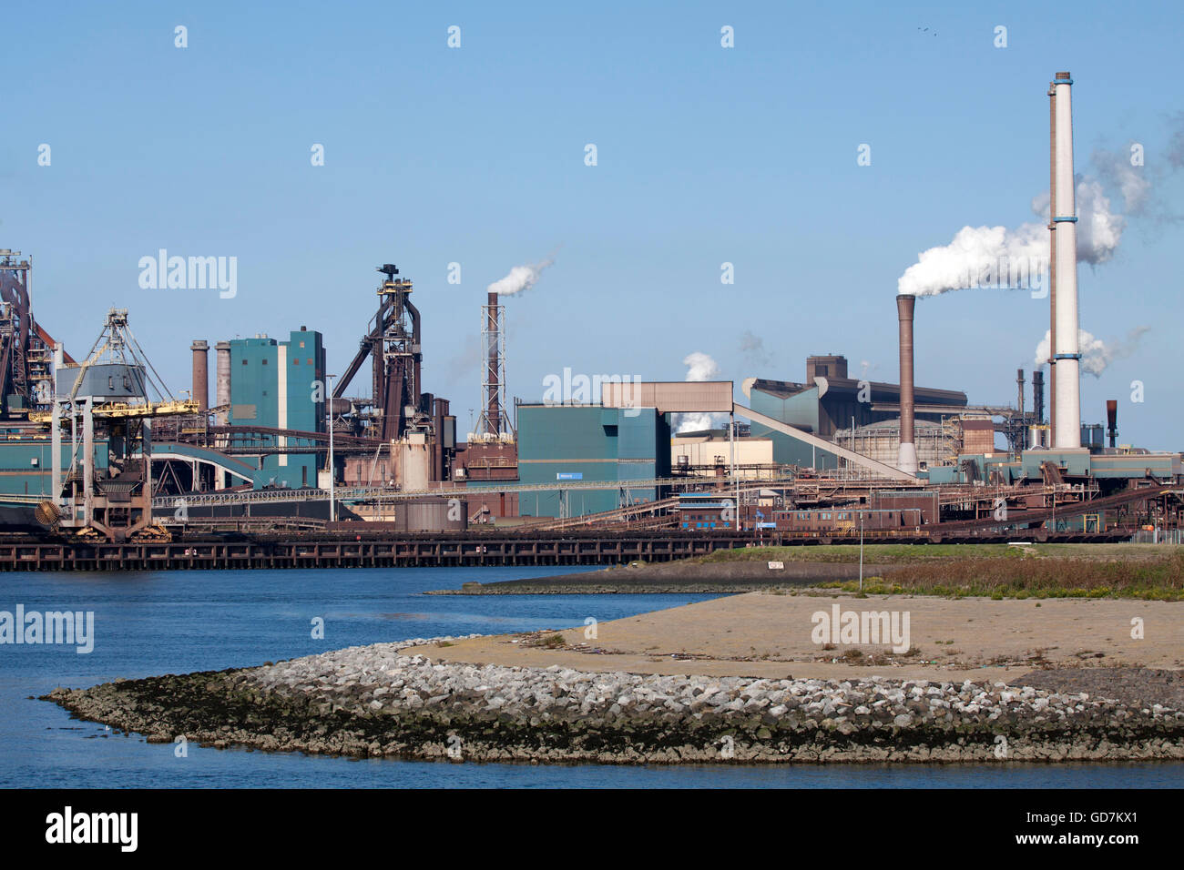 Dutch steel industry hoogoverns ijmuiden Stock Photo