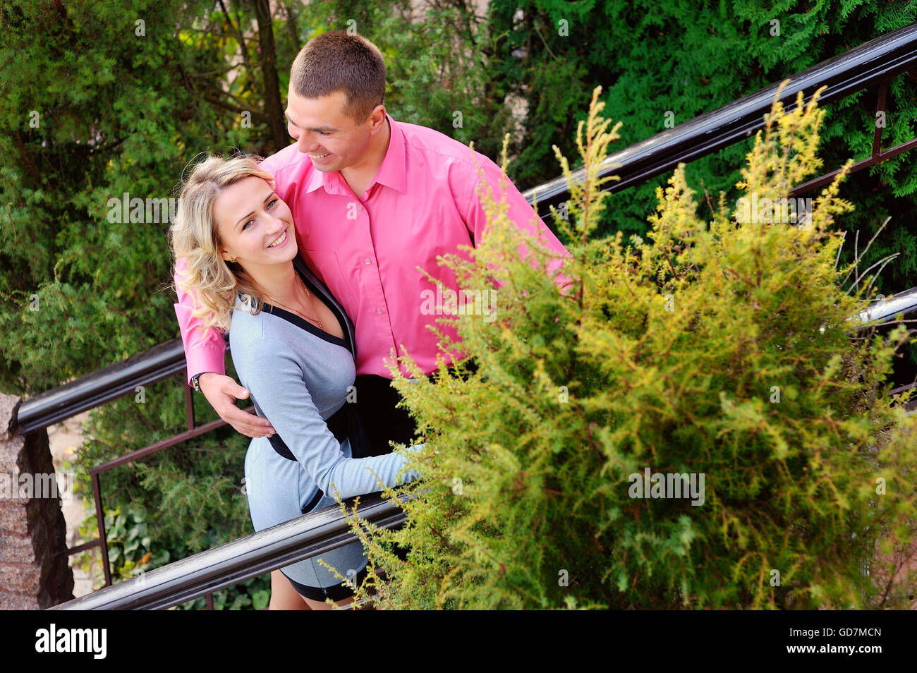 Lovely couple in the park Stock Photo - Alamy