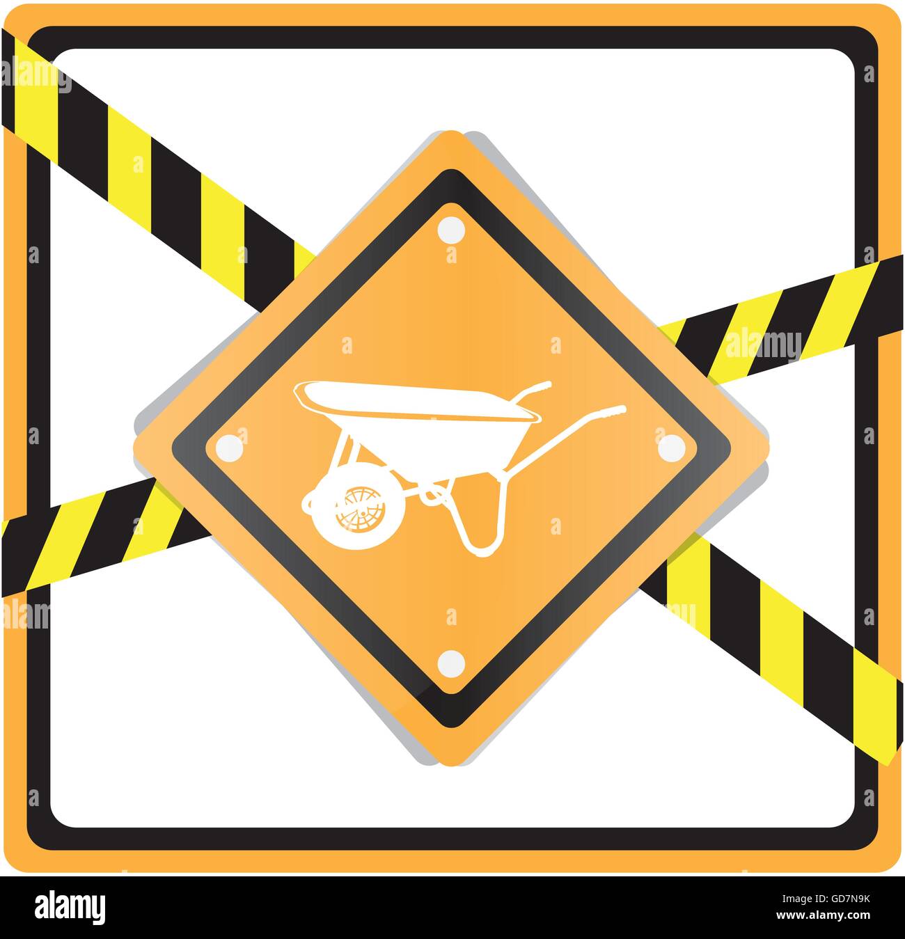 Isolated label, construction icon, Vector illustration Stock Vector ...