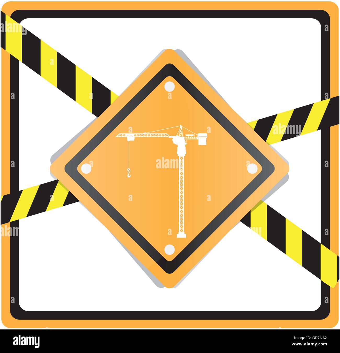 Isolated label, construction icon, Vector illustration Stock Vector ...