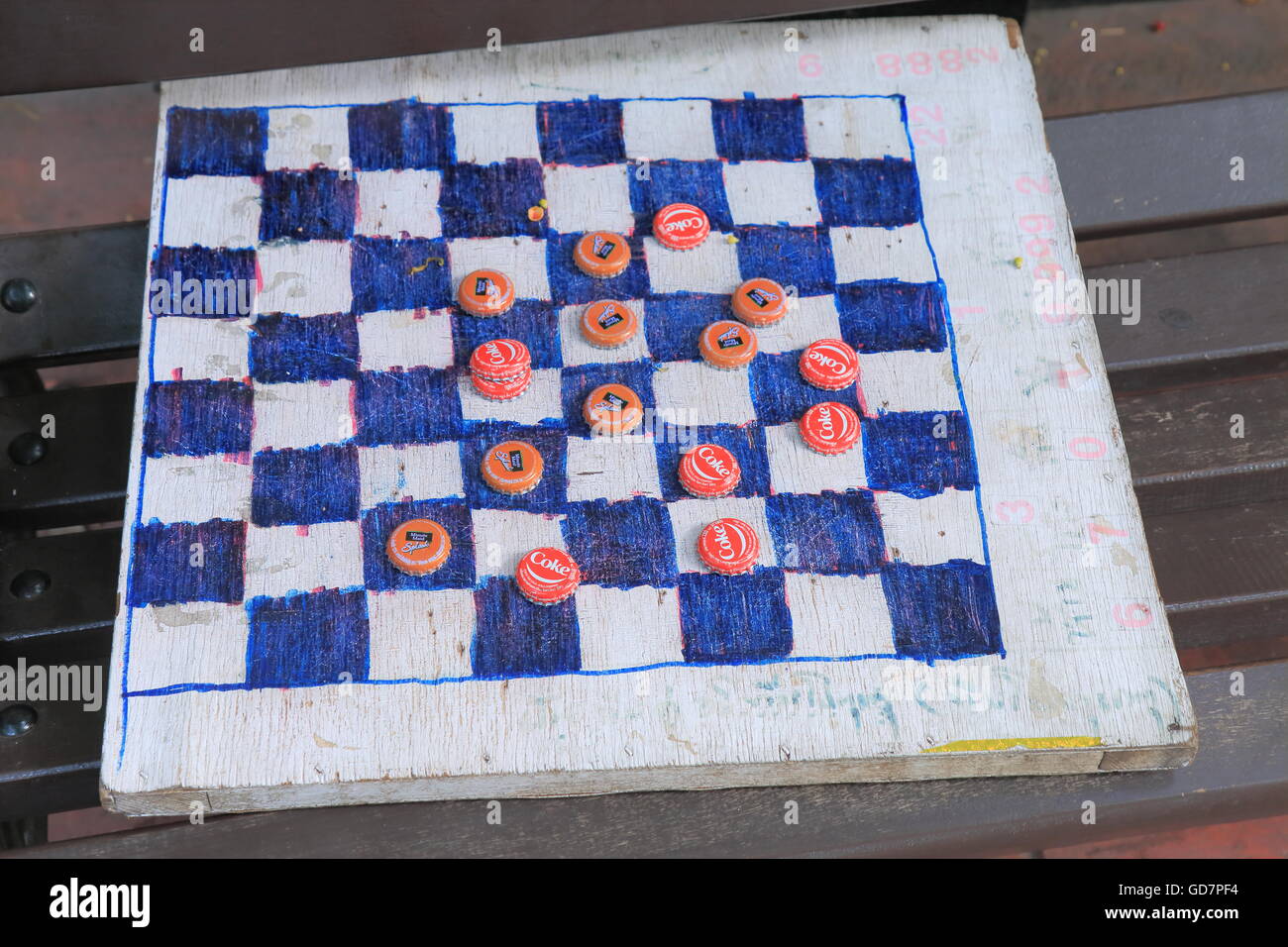 Local board game in Bangkok street Thailand Stock Photo Alamy