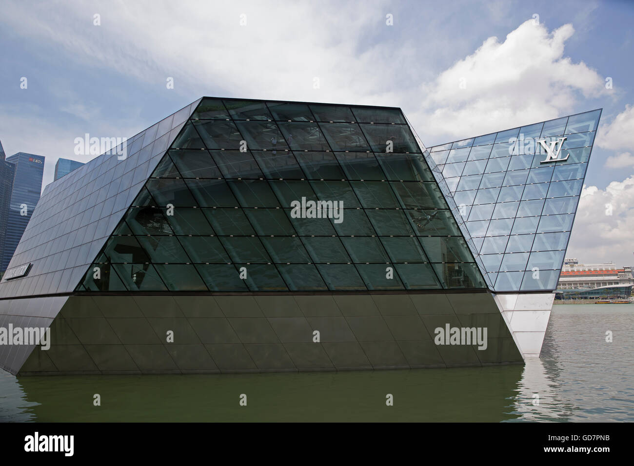Louis Vuitton store in Singapore is a very modern glass design structure in  the Marina Bay Sands resort Stock Photo - Alamy