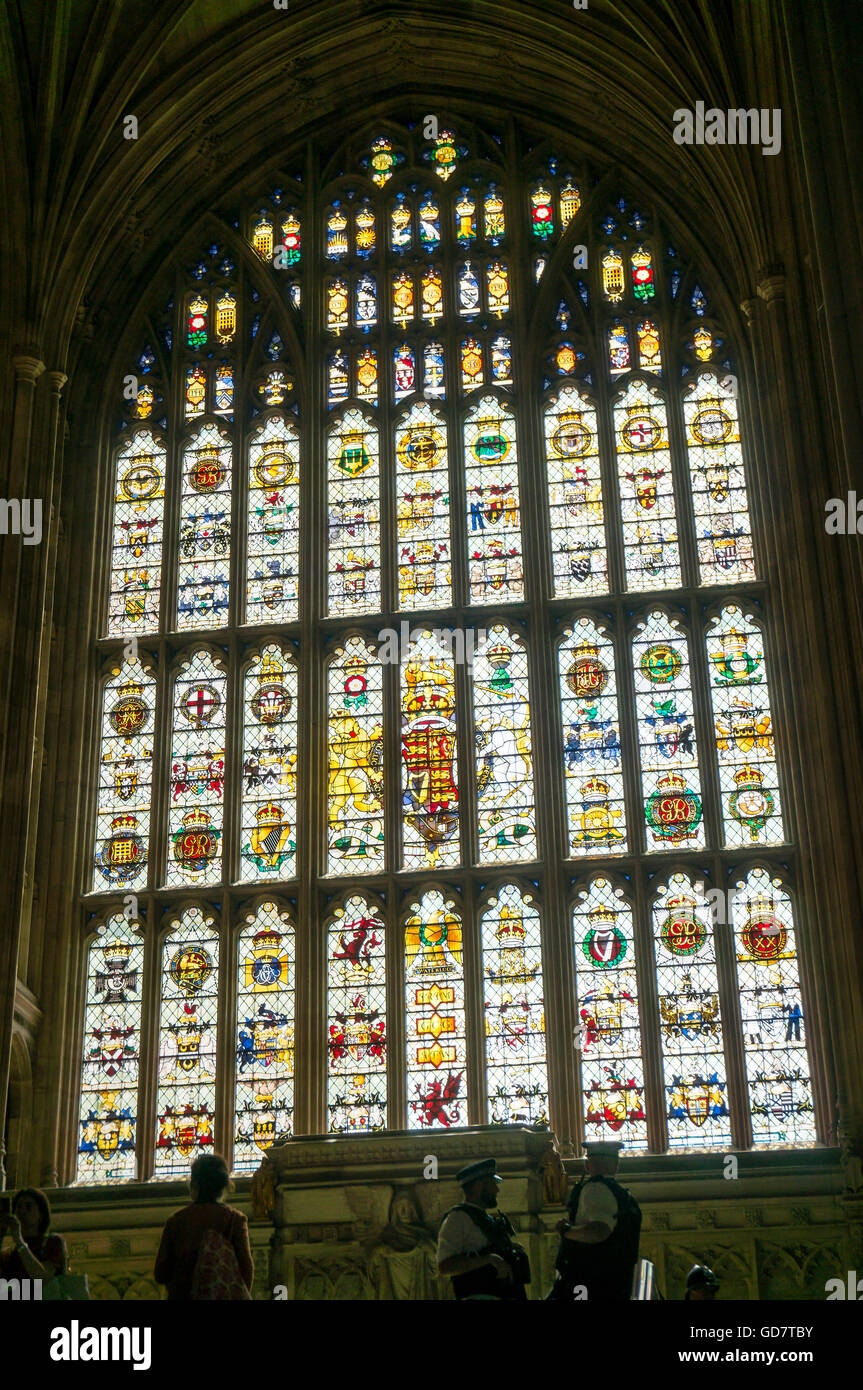 Stained glass window in St. Stephen's Porch at the Palace of