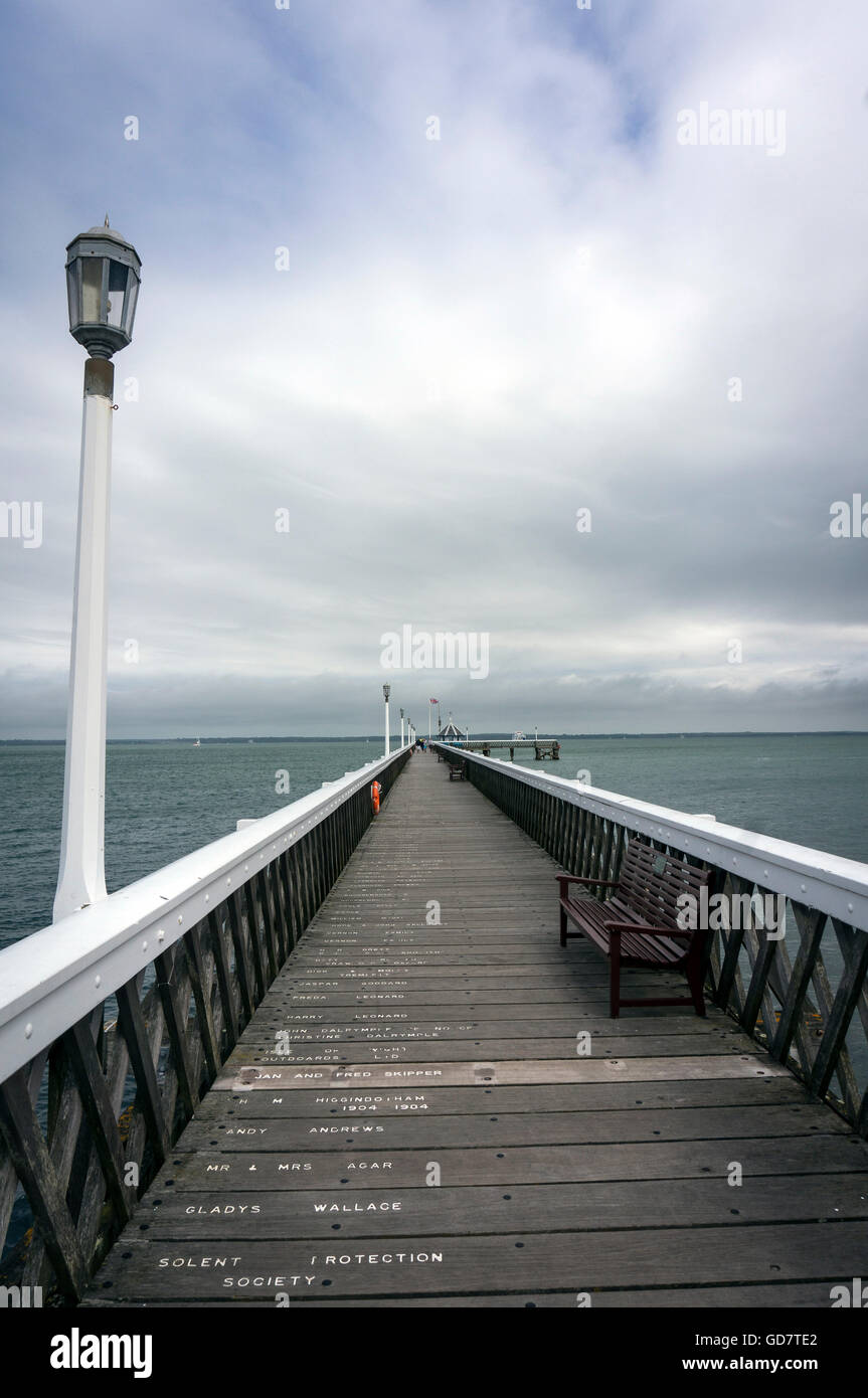 Yarmouth Pier on the Isle of Wight, UK Stock Photo