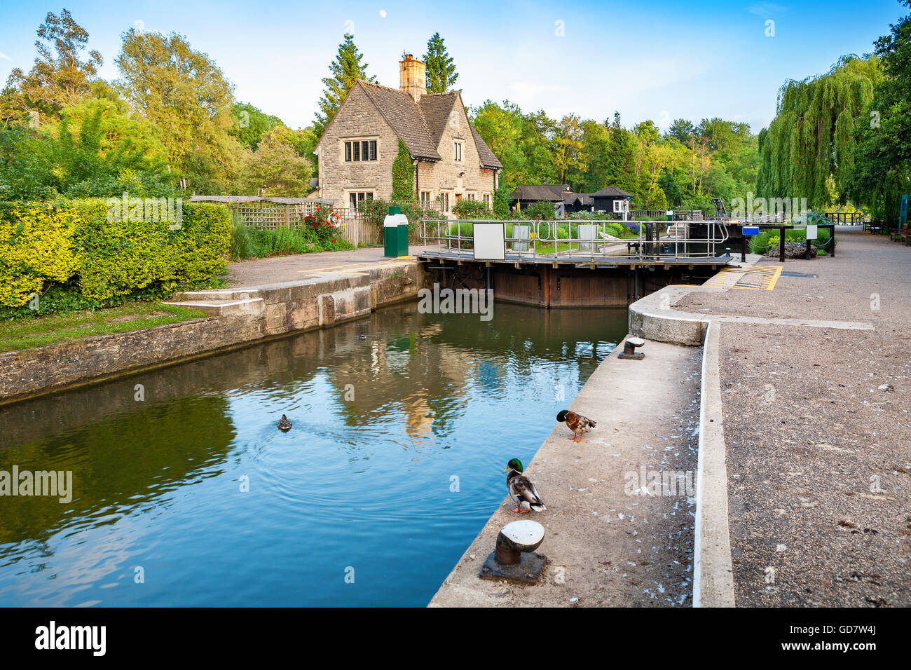 Iffley Lock. Oxford,  England Stock Photo