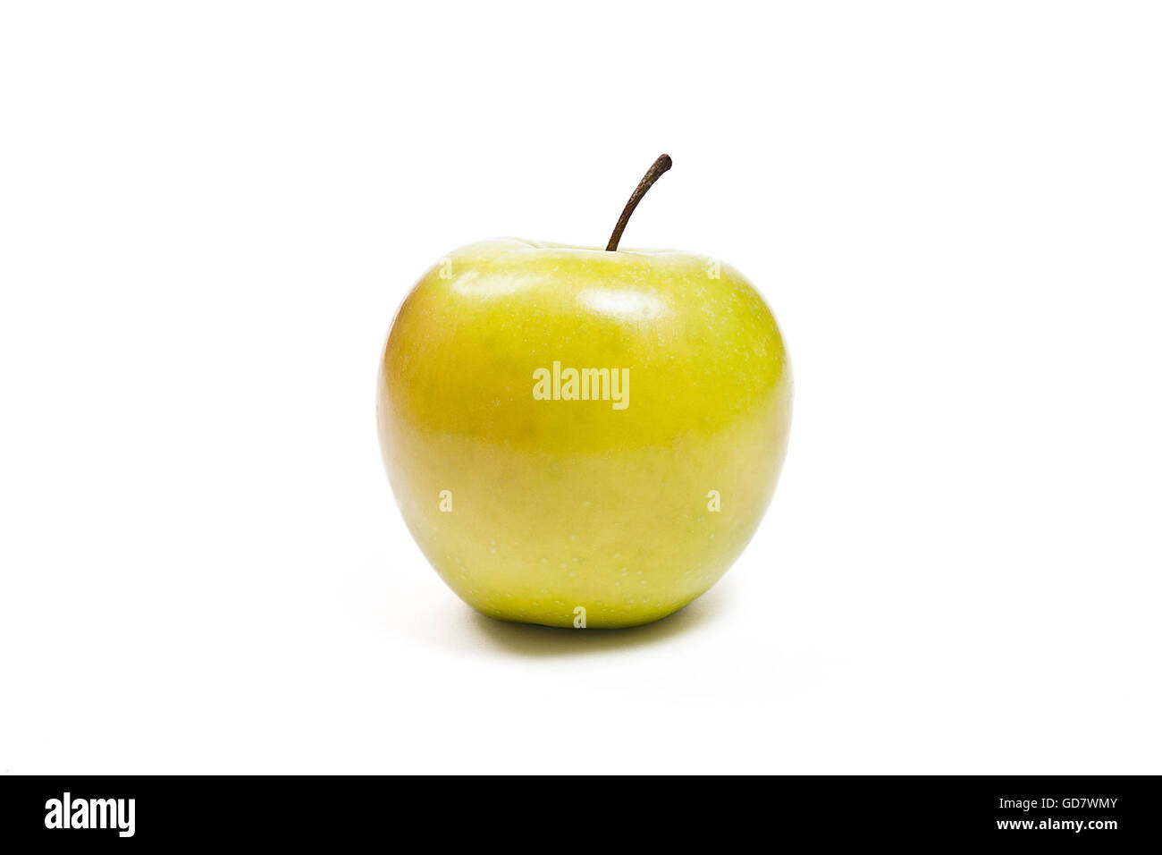 Single Green Apple Single fresh green apple. With clipping path. Isolated on white ...