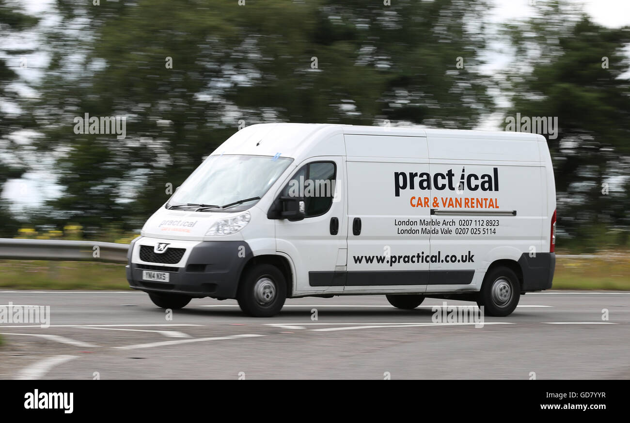 Practical Car and Van Rental van on the 