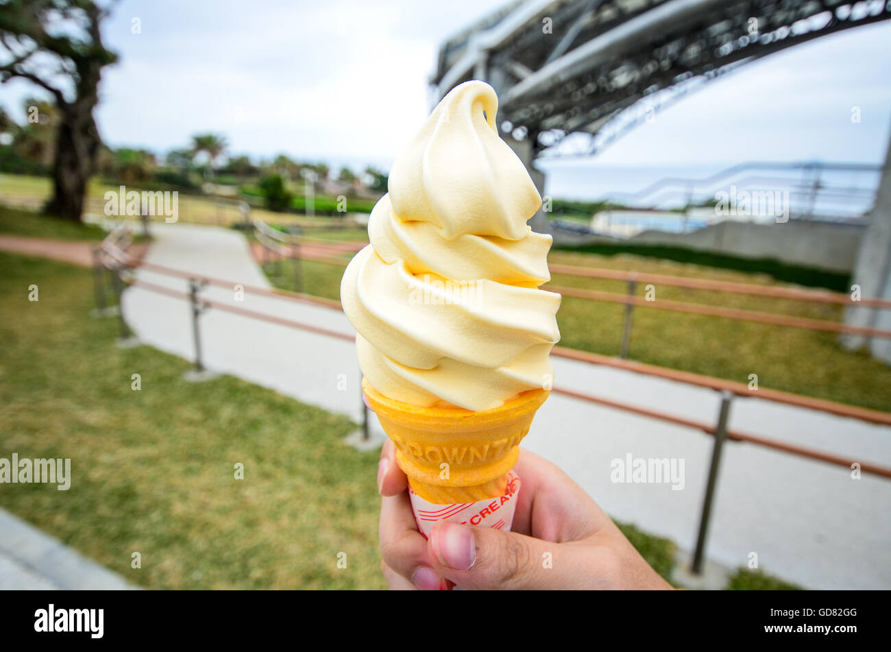 Traditional Japanese Soft Cream Stock Photo