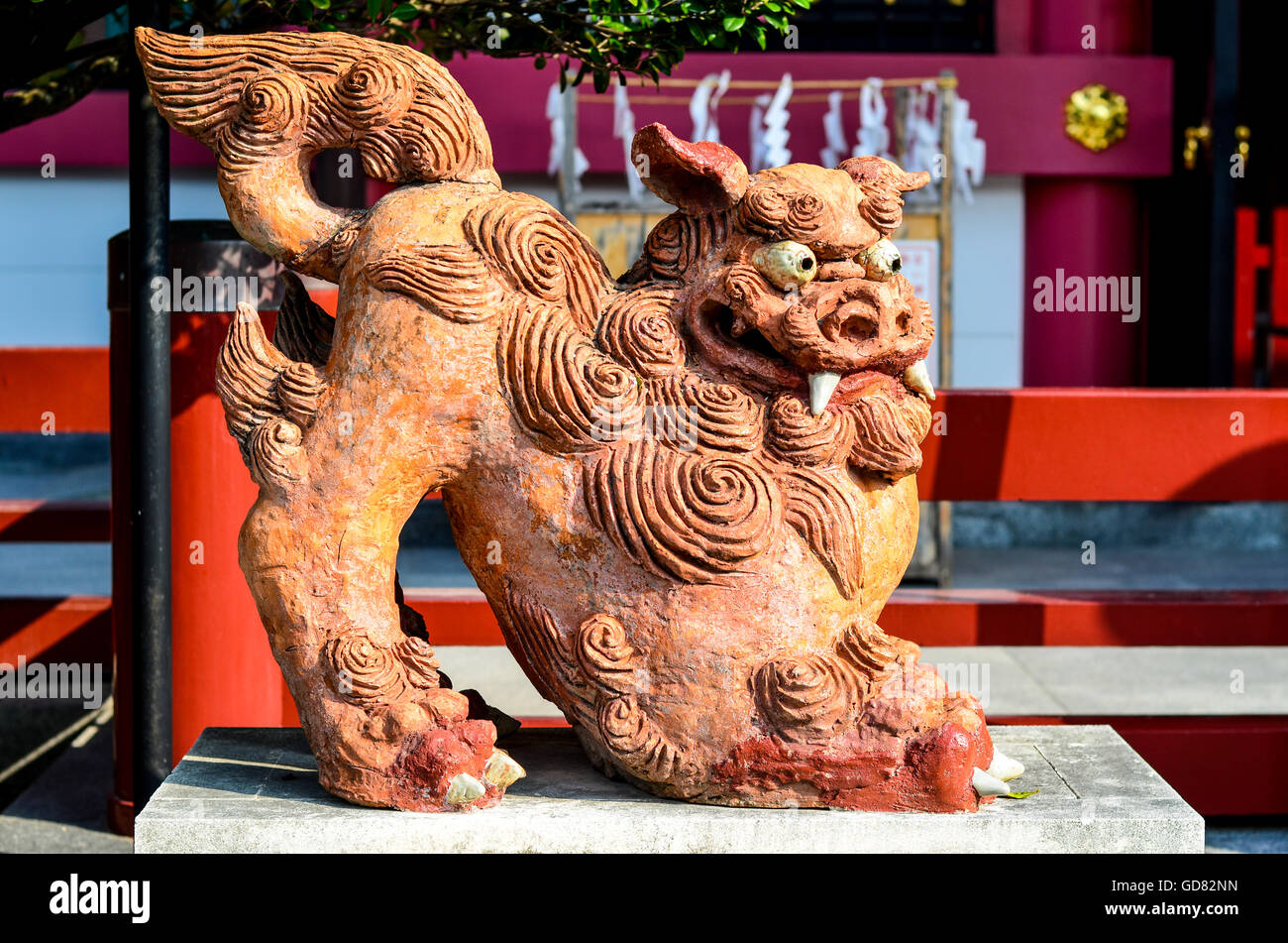 Shisha, Lion and Dog Guardian in Okinawa Stock Photo