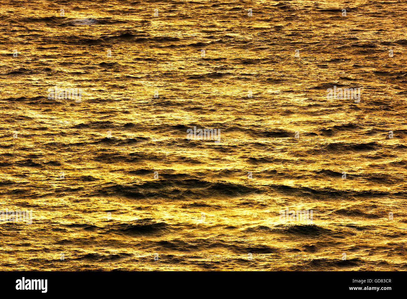 sea water texture at the sunset Stock Photo
