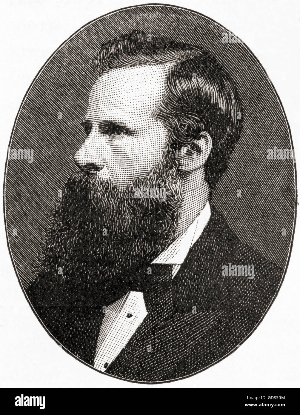 John Clarke Hawkshaw, 1841 – 1921.  British civil engineer. Stock Photo