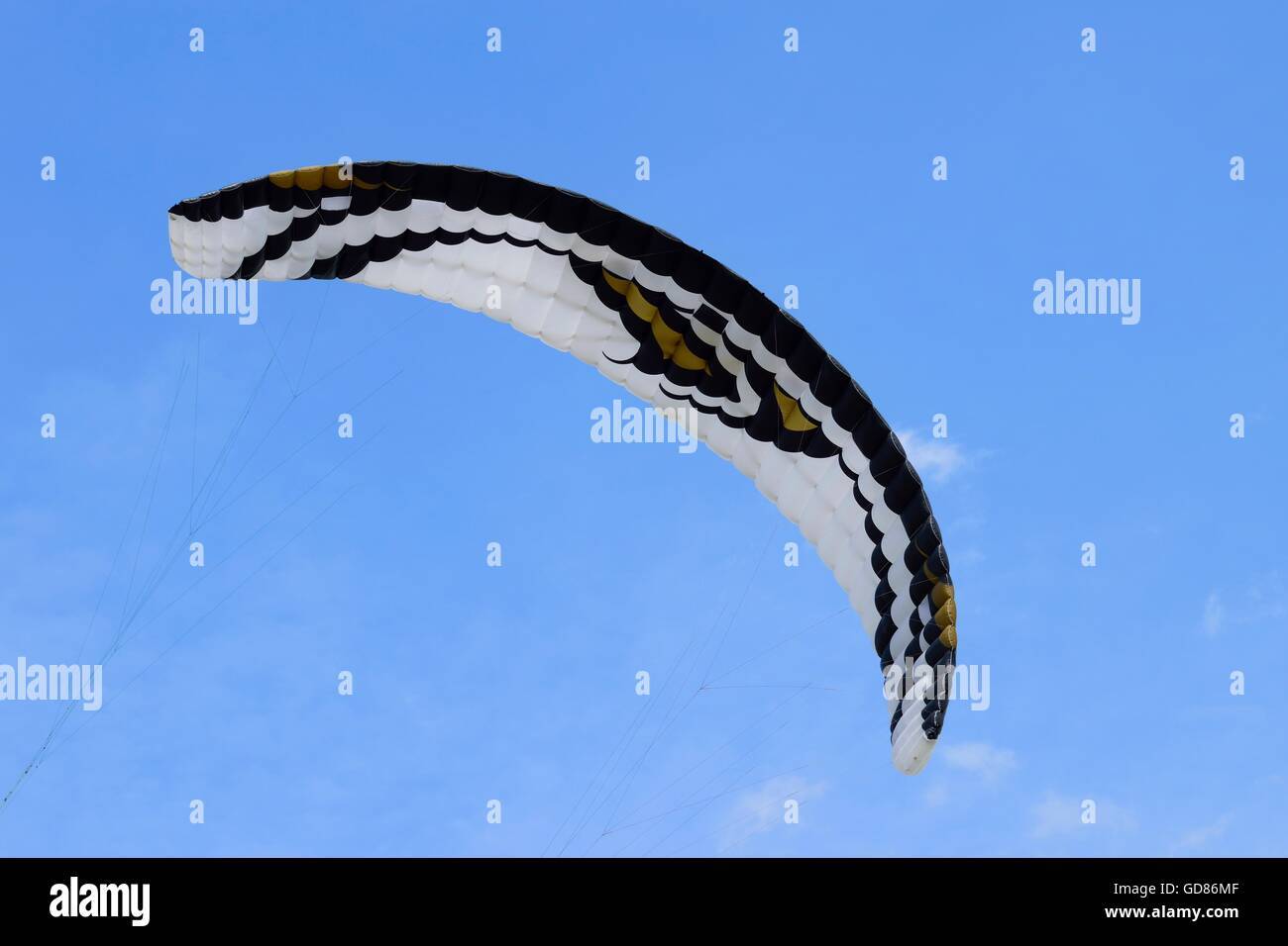 Kite surfing kite catching the wind at Fort De Soto Park,Florida Stock Photo