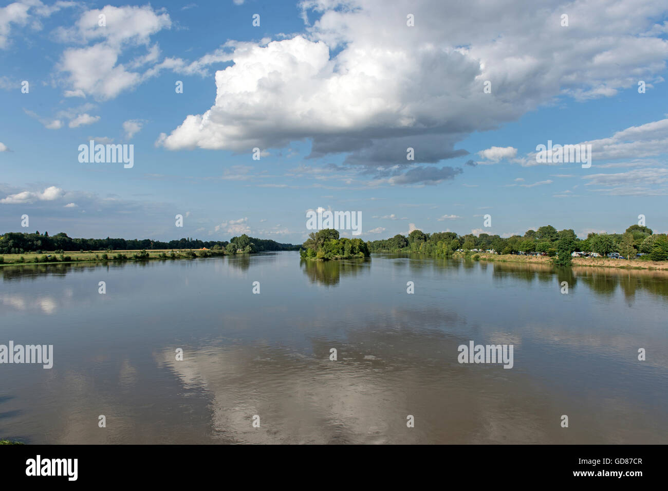 Europe, France, Loiret, Beaugency, Loire river Stock Photo