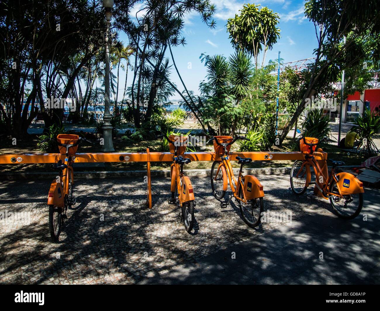 Bike Rent Station in Rio de Janeiro, Brazil January 2014. (Hinweis