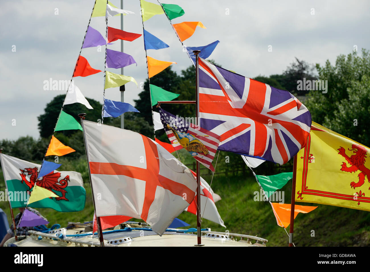 Chesterfield Canal boat festival in Derbyshire England Stock Photo Alamy