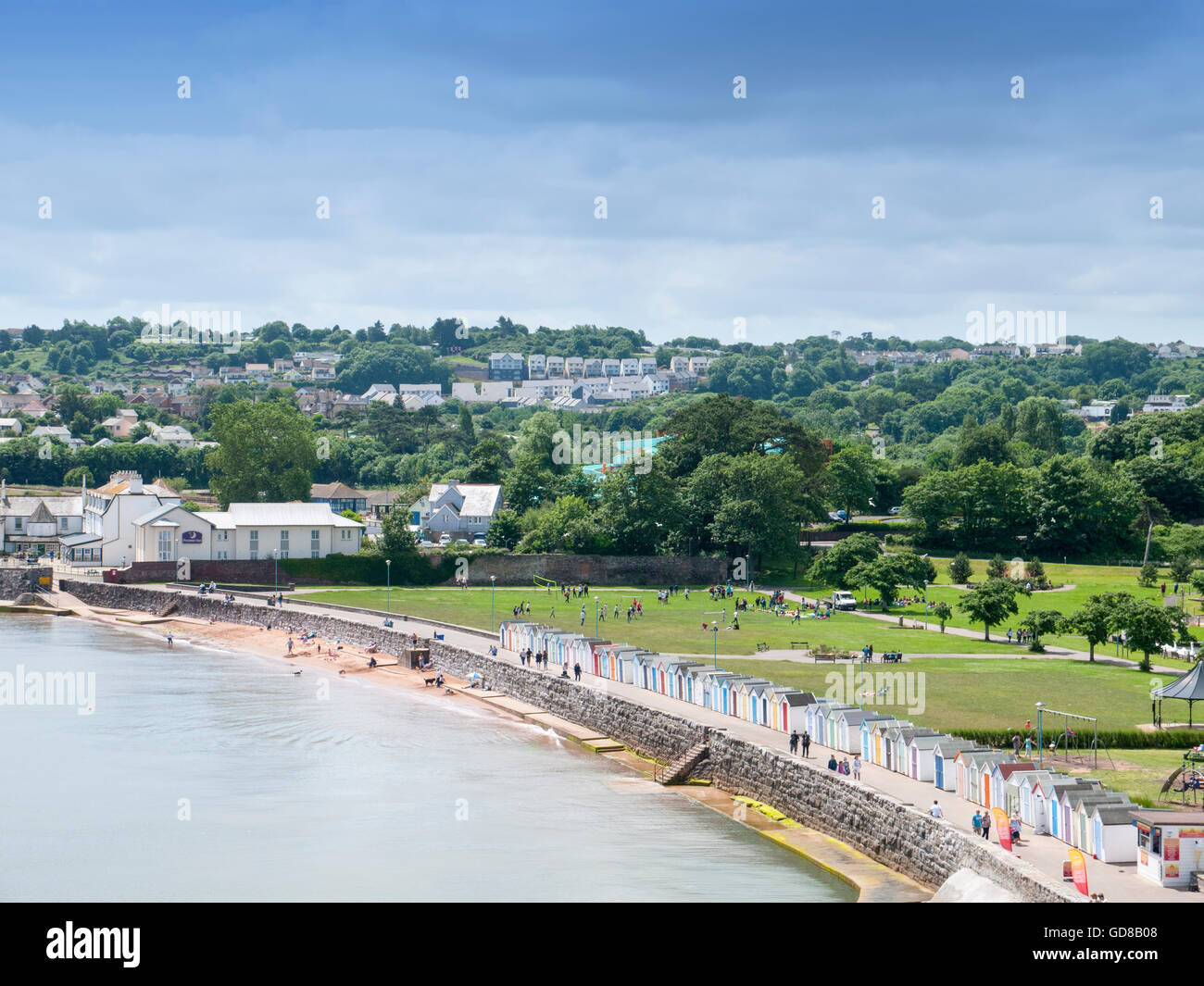 Goodrington Sands as seen from Cliff Gardens in Paignton Devon UK Stock