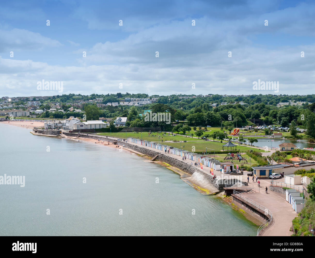 Goodrington Sands as seen from Cliff Gardens in Paignton Devon UK Stock