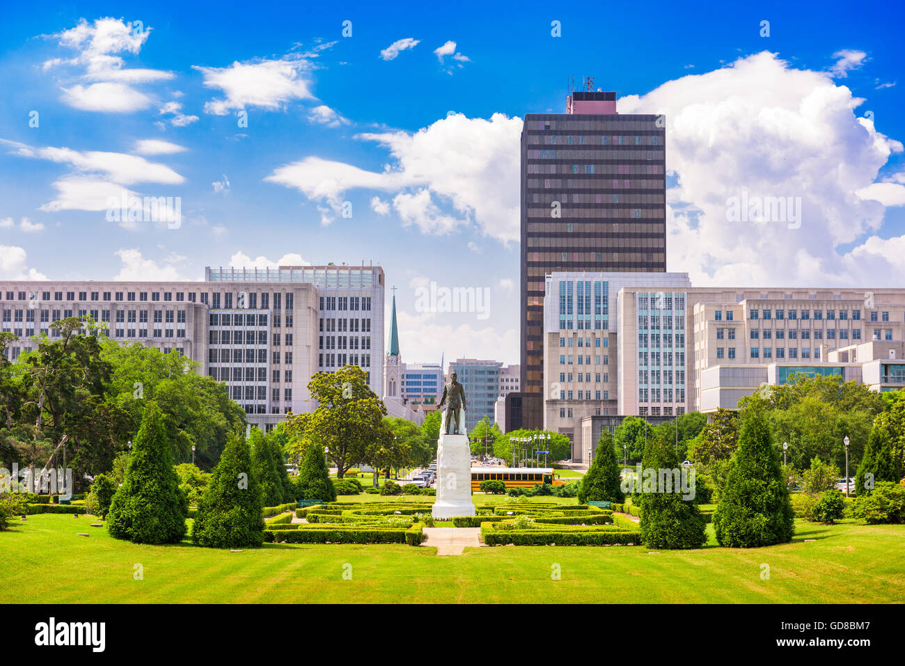 Baton Rouge, Louisiana, USA cityscape from the State Capitol grounds. Stock Photo