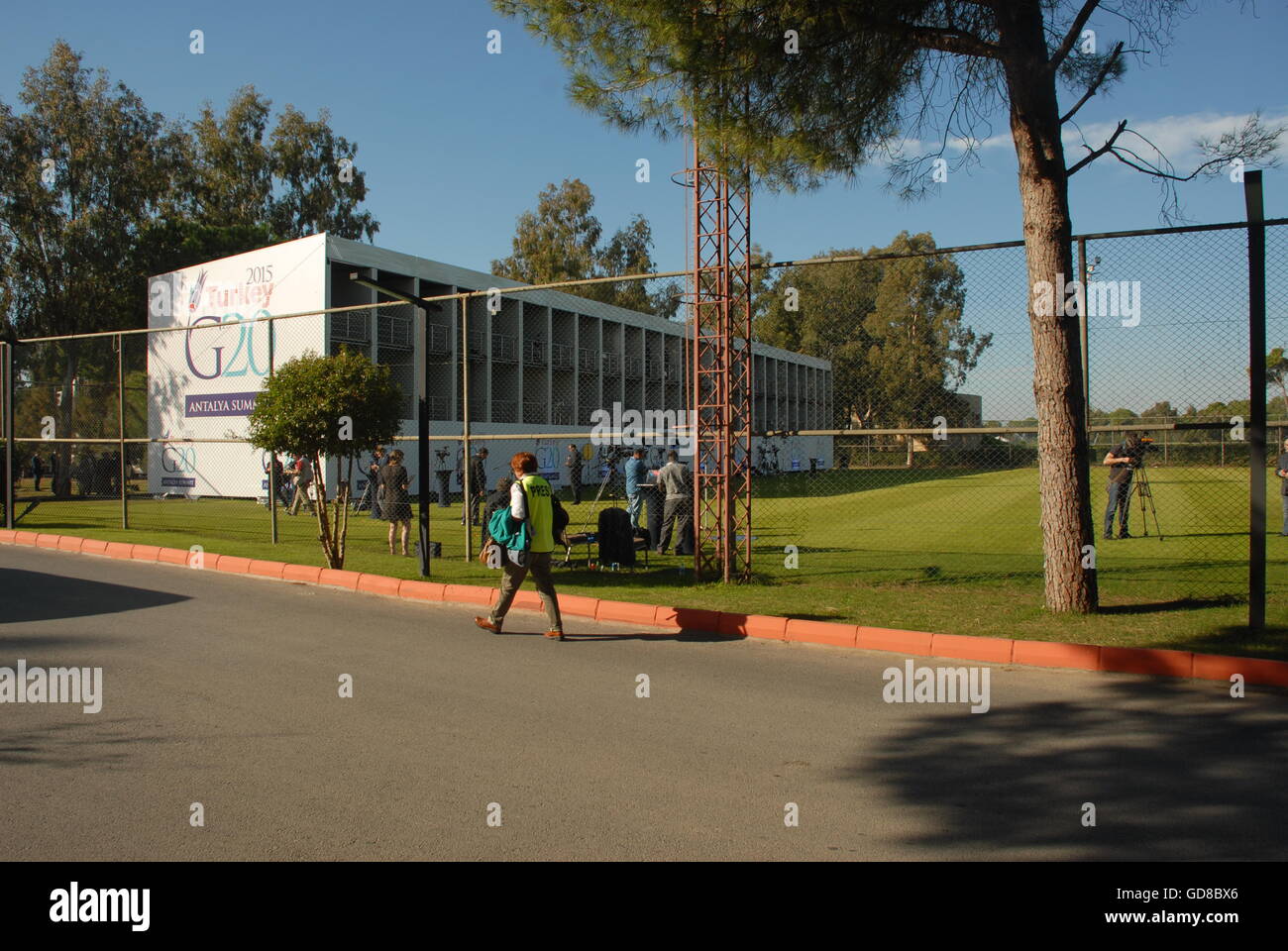 Kaya Palazazo Hotel's garden during the G20 Antalya Summit Stock Photo