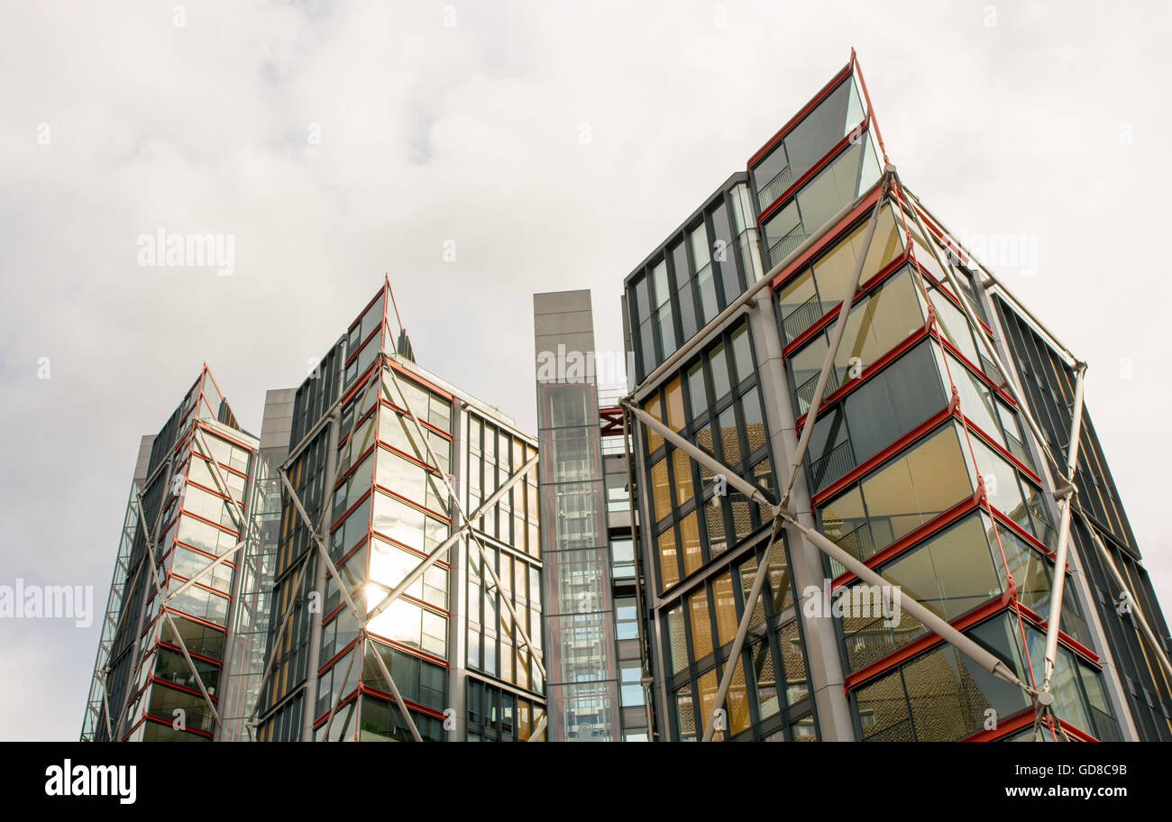 Luxury high rise apartment blocks on London's South Bank. Stock Photo