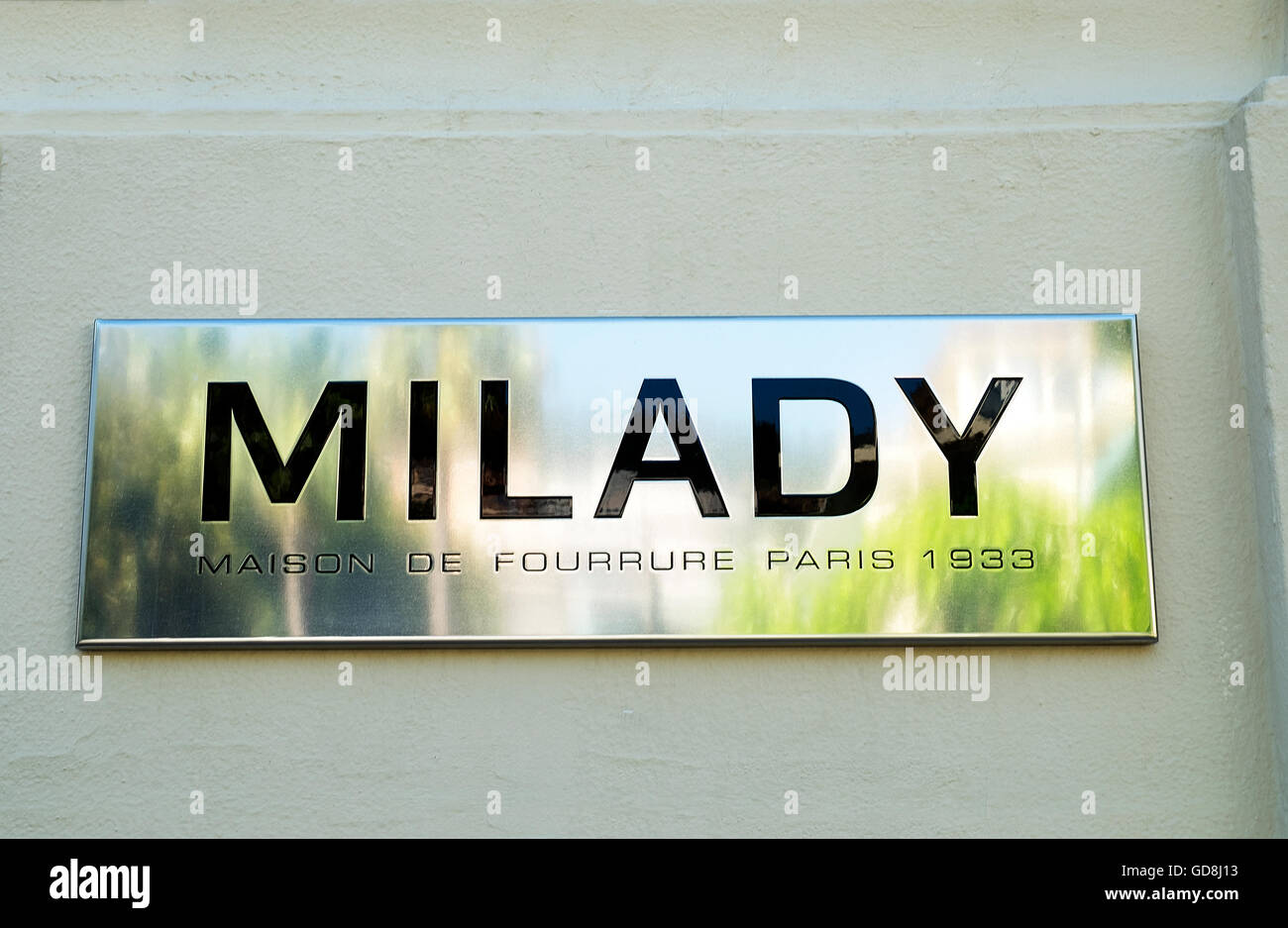 Milady fashion store sign Stock Photo - Alamy