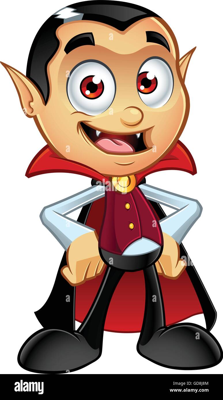 Cartoon vampire character Royalty Free Vector Image