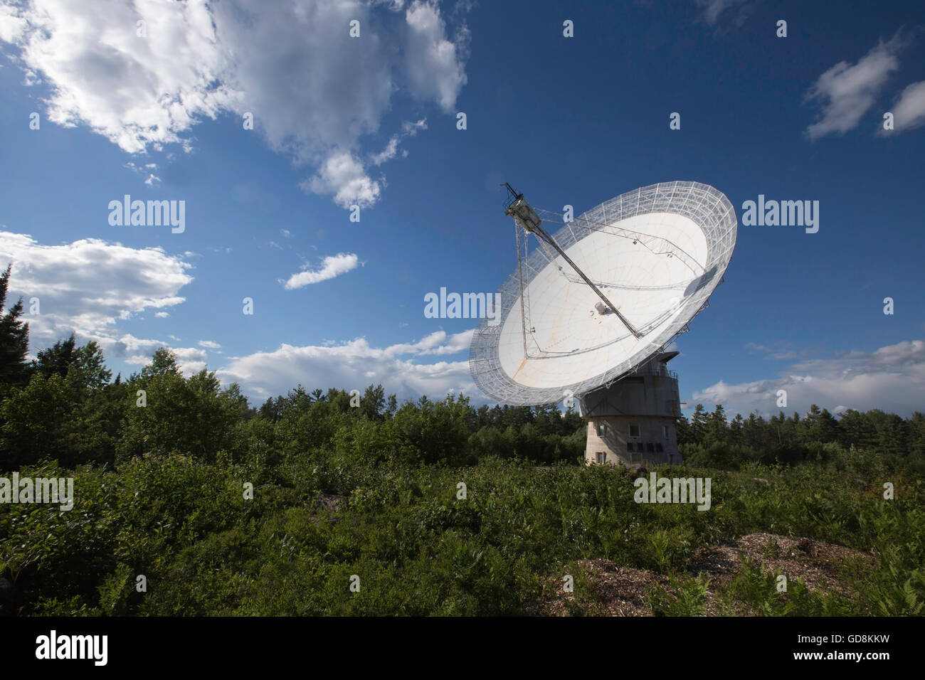 Large radio telescope dish Stock Photo