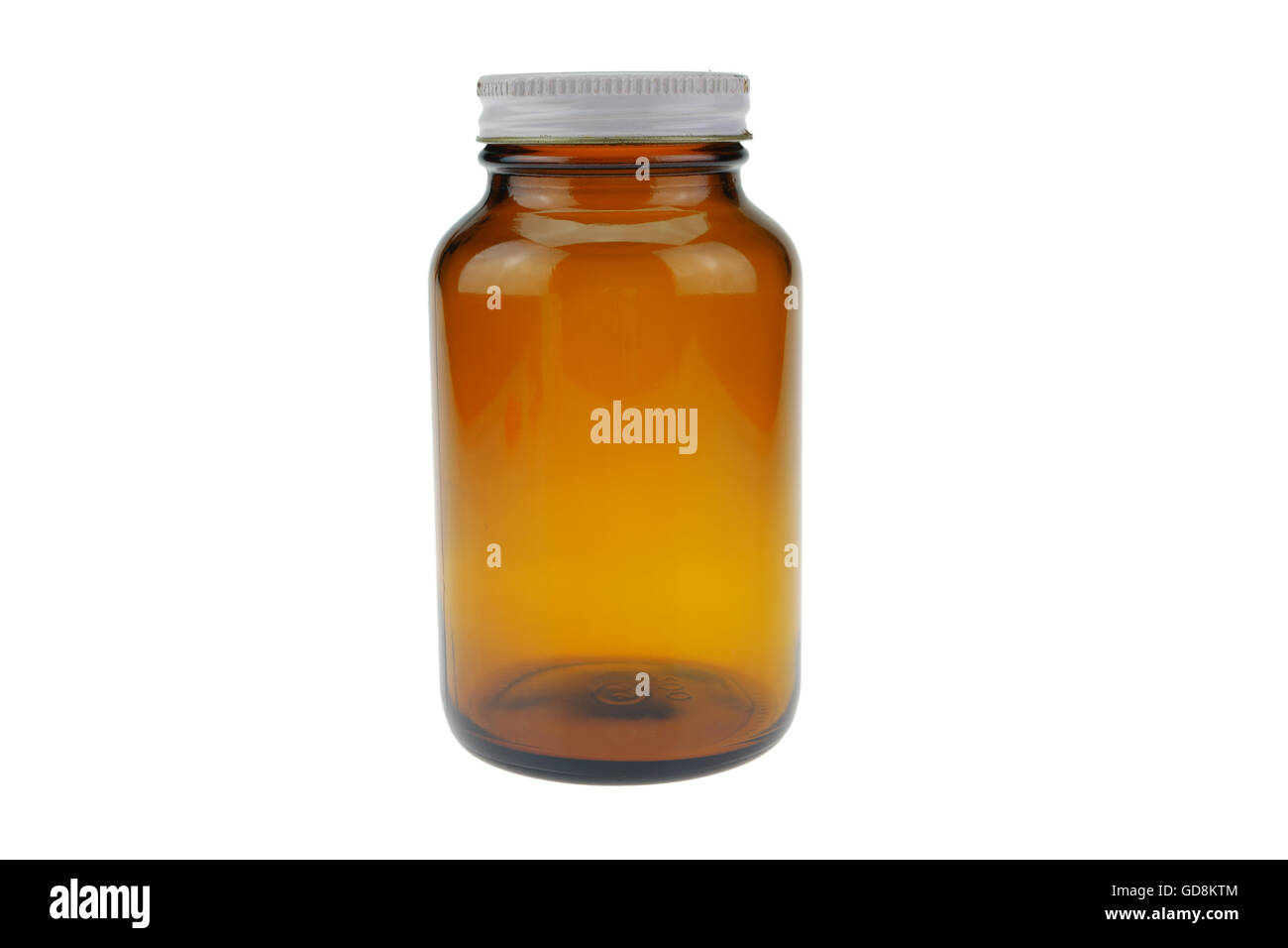 Brown glass bottles Isolated on White Background Stock Photo Alamy