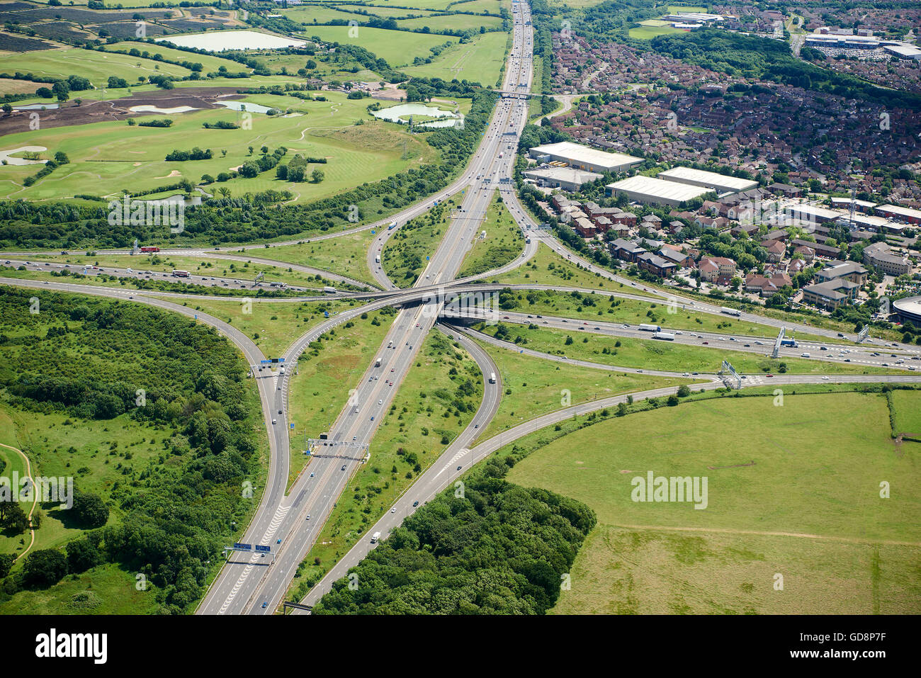 M4/M5 Motorway Interchange, South West England, Nr Bristol, UK Stock Photo