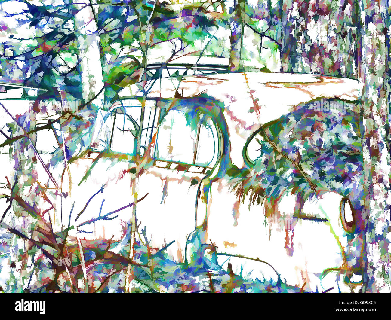 A rusty abandoned Car Stock Photo - Alamy