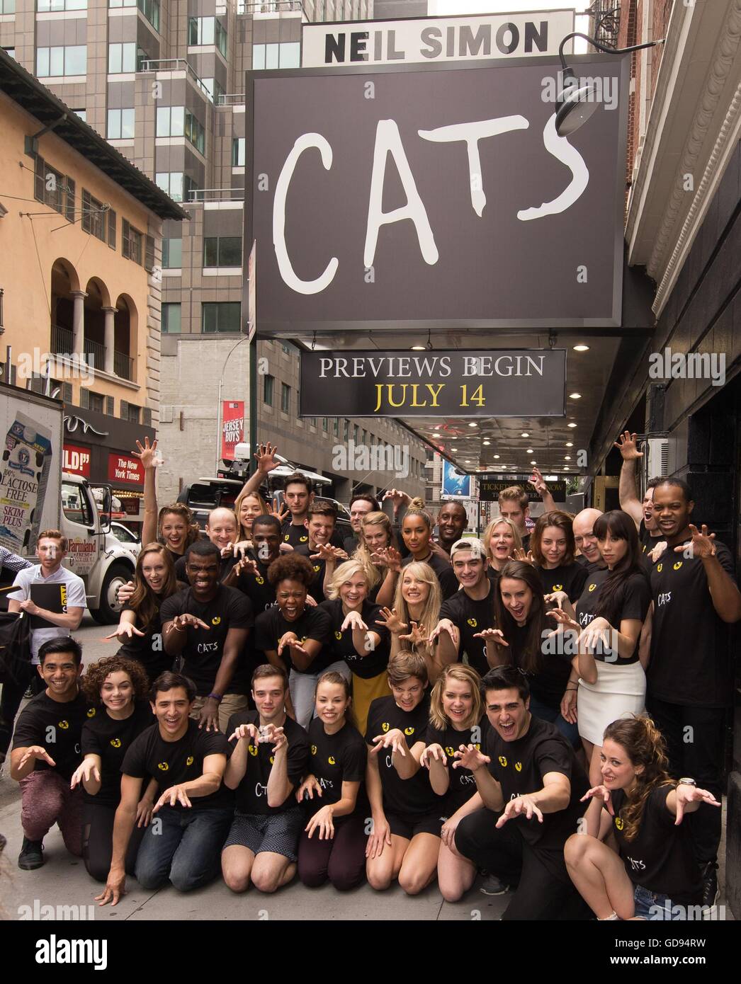 New York Ny Usa 14th July 2016 The Cast Of Cats At A Public Stock Photo Alamy