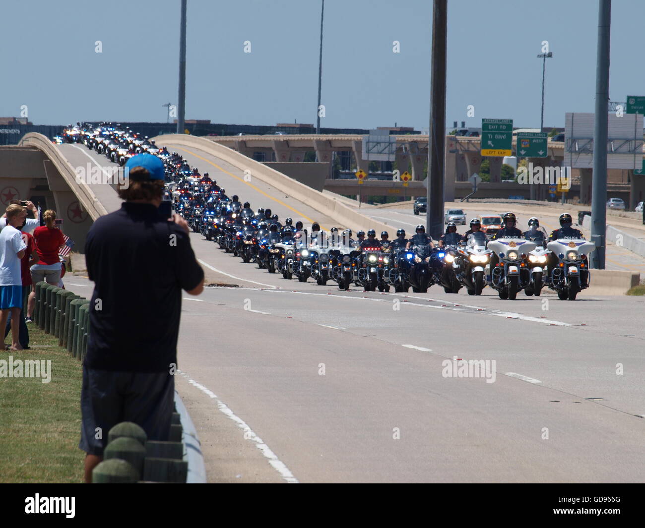 Dallas, Texas, USA. 14th July, 2016. The public funeral for slain