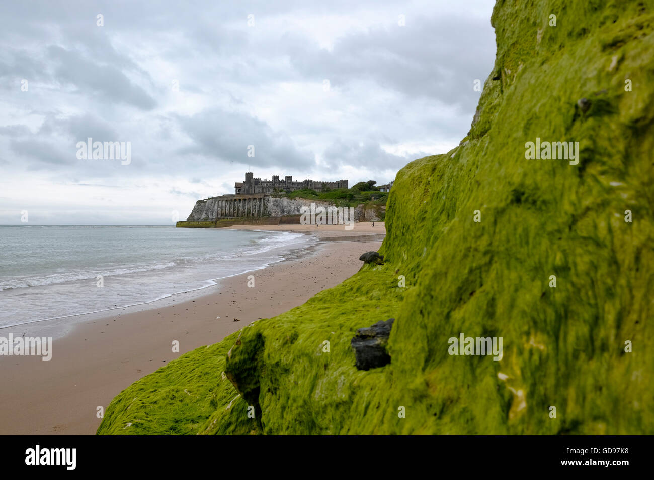 Kingsgate Castle on the cliffs above Kingsgate Bay, Broadstairs, Kent