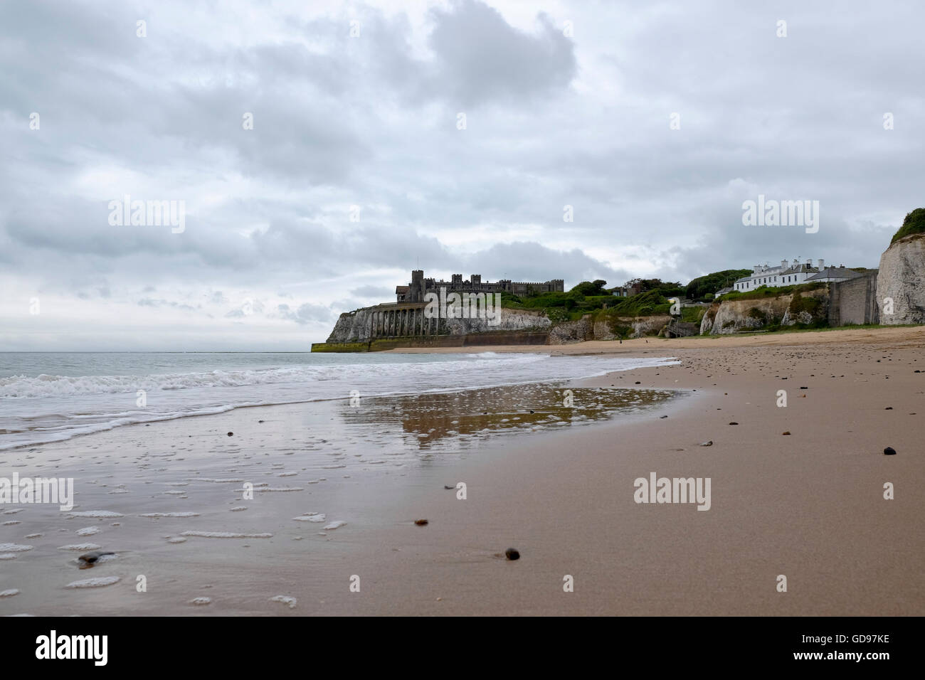 Kingsgate Castle on the cliffs above Kingsgate Bay Broadstairs, Kent