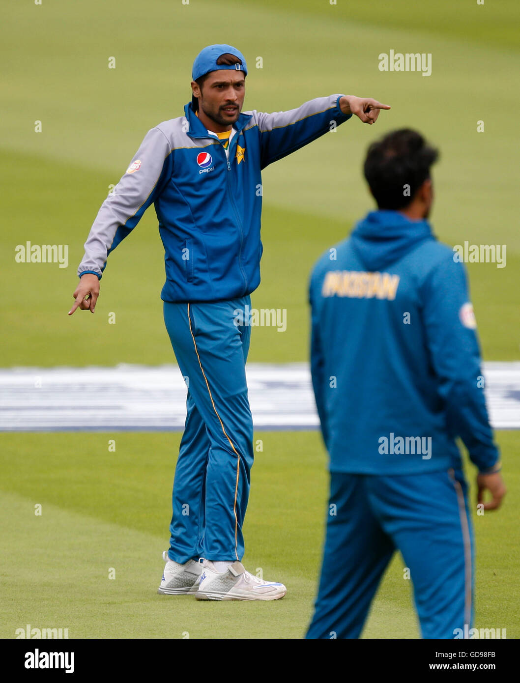 Pakistan. Amir Manager.net Pakistan's Mohammad Amir during a nets session at Lord's, London Stock ...