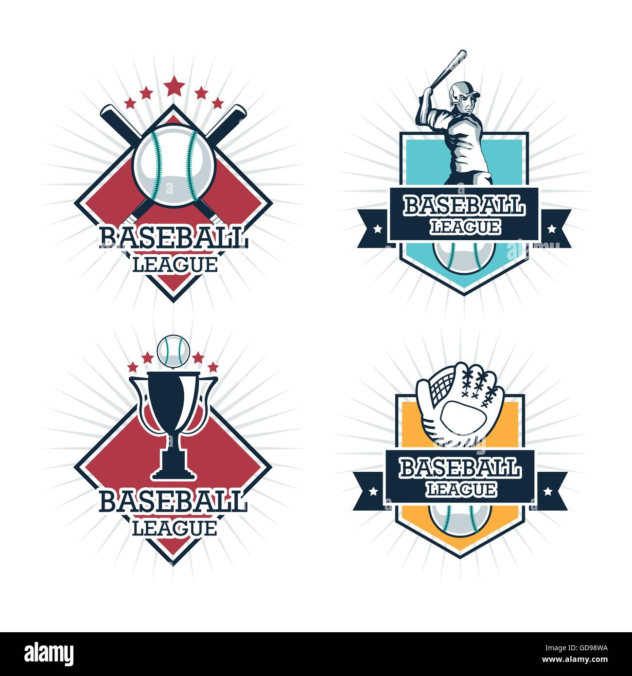 Icon set. Baseball sport design. Vector graphic Stock Vector Image ...