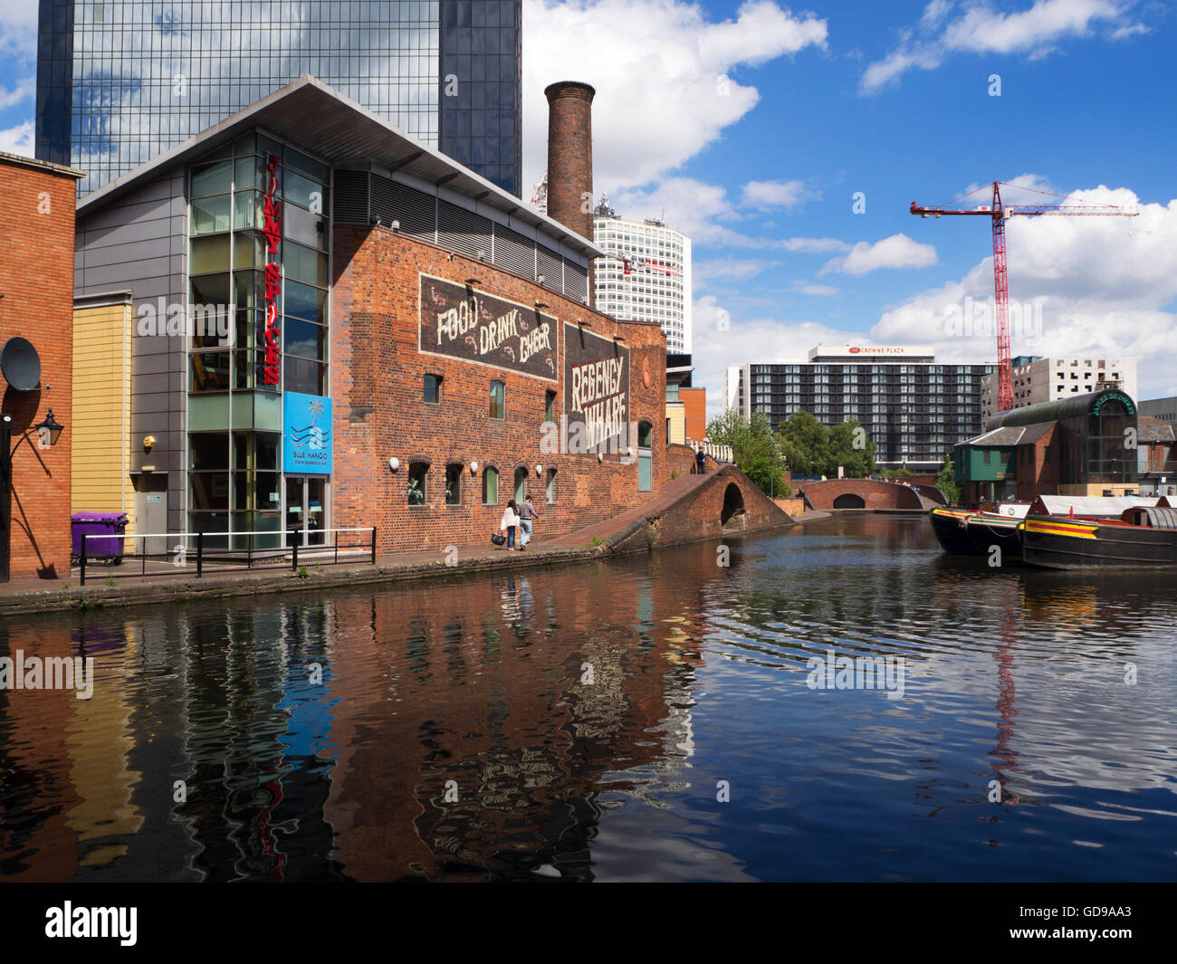 Regency Wharf on the Birmingham Canal at Gas Street Basin Birmingham