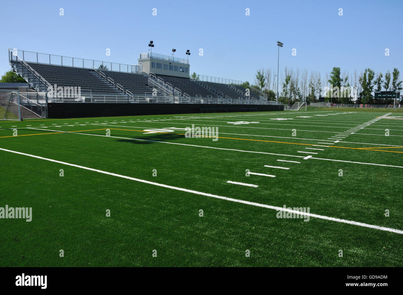 Bleachers of American High School Football Stadium Stock Photo Alamy