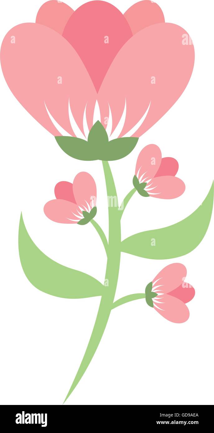 beautiful flower garden isolated icon design Stock Vector Image & Art ...