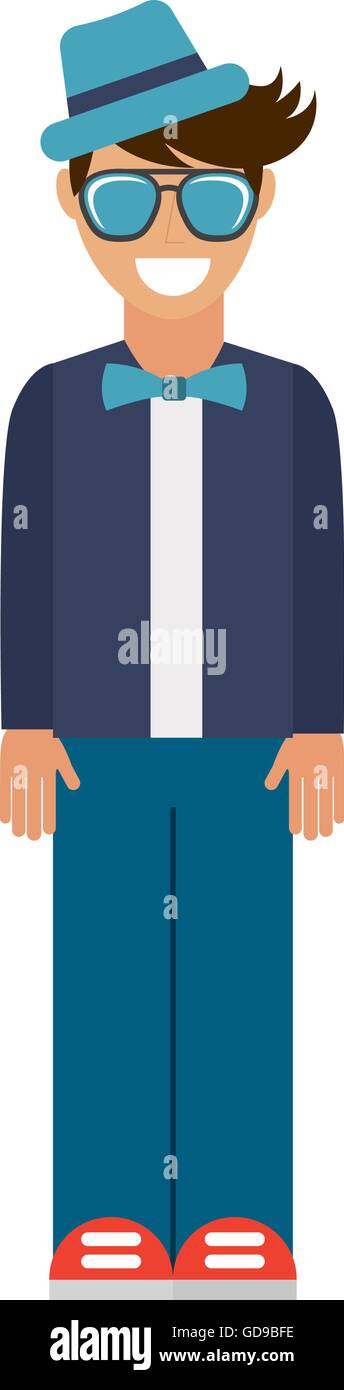 man hipster style isolated icon design Stock Vector Image & Art - Alamy