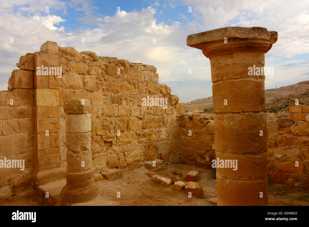 Mamshit ruins, Israel Stock Photo
