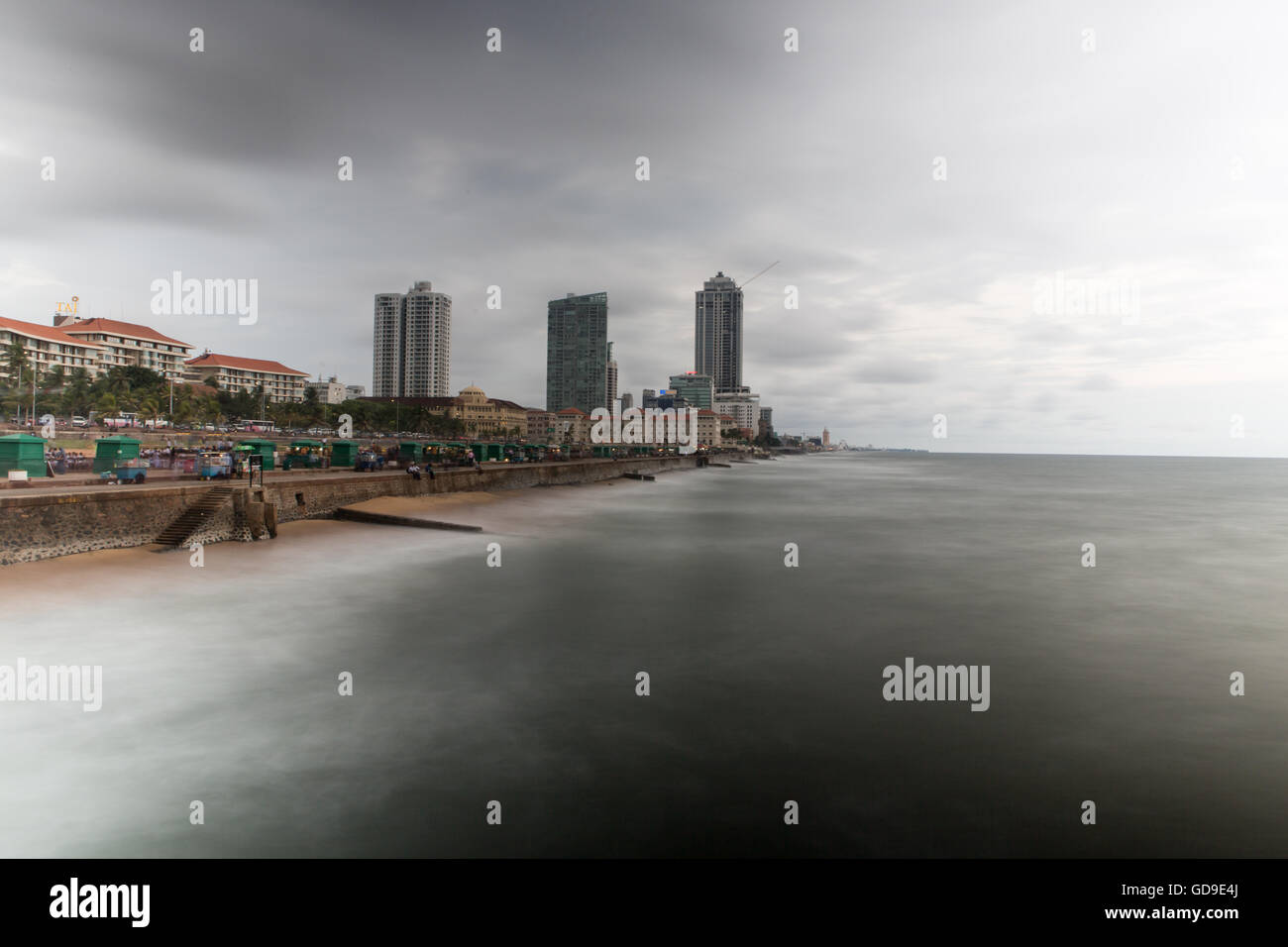 Long exposure photograph of Colombo, Sri Lanka on an evening in rainy ...