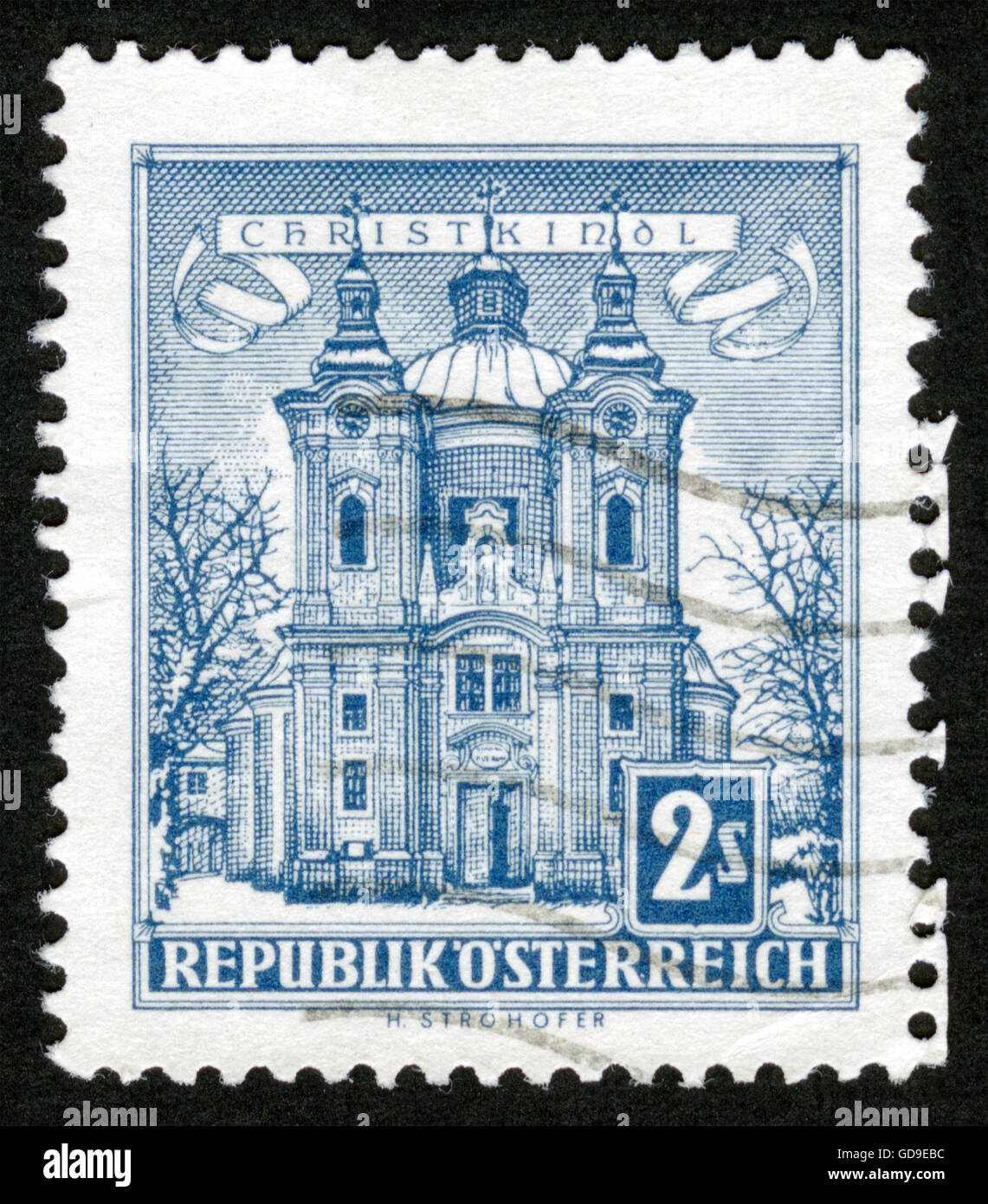 AUSTRIA CIRCA 1962 A stamp printed in Austria , from the series