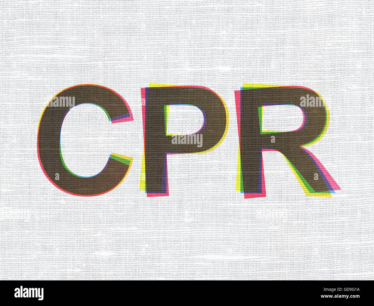 Medicine concept: CPR on fabric texture background Stock Photo - Alamy